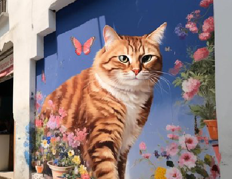 册亨自己绘制有个性的手绘墙