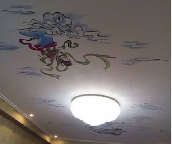 册亨如何快速绘制天花板上的手绘墙？