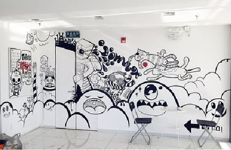 册亨手绘墙并非传统涂鸦。